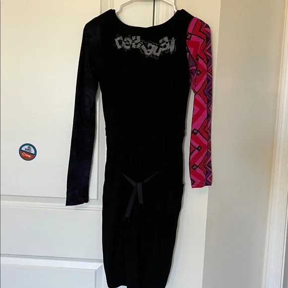 Desigual - Colorful Long Sleeve Dress with Graphic Design - Picture 6 of 6